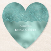 Dessous-de-verre En Papier Vert Robine Lace Invitation de Mariage (Devant)