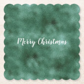 Dessous-de-verre En Papier Vert Turquoise de pin chic (Devant)