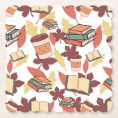 Dessous-de-verre En Papier Vibes d'automne confortables Kawaii (Devant)