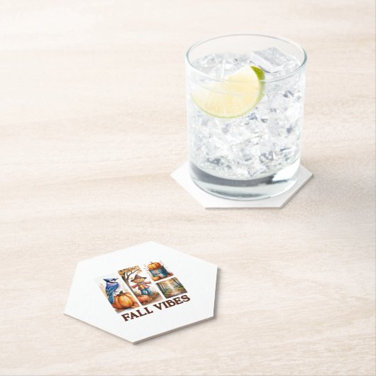 Dessous-de-verre En Papier Vibes d'automne Vibes d'automne (En situation)