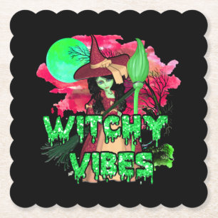 Dessous-de-verre En Papier Vibes de cuisine d'Halloween