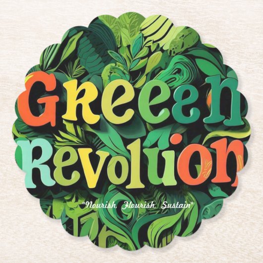 Dessous-de-verre En Papier "Vibrance écologique" (Devant)