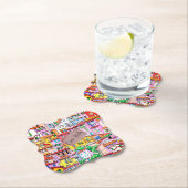 Dessous-de-verre En Papier Vibrant façade italienne (En situation)