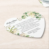 Dessous-de-verre En Papier Vieille Bénédiction irlandaise et verdure Mariage  (Incliné)