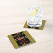 Dessous-de-verre En Papier Vin rouge de Noël (En situation)