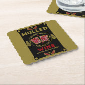 Dessous-de-verre En Papier Vin rouge de Noël (Incliné)