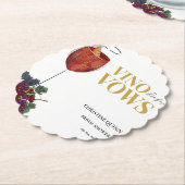 Dessous-de-verre En Papier Vinow avant voeux WIne Dégustation douche nuptiale (Incliné)