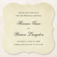 Vintage Elegant Non Photo Wedding Enregistrer la d