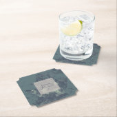 Dessous-de-verre En Papier Vintage Elegant Rustic Teal Floral Bridal Shower (En situation)