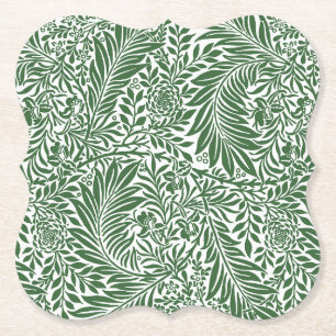 Dessous-de-verre En Papier Vintage Floral William Morris Willow Bough Green