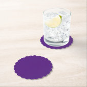 Dessous-de-verre En Papier Violet grisâtre, Violet atténué, Rhum, (En situation)