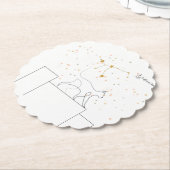Dessous-de-verre En Papier Virgo Inspiration Cat Coaster (Incliné)
