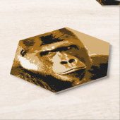 Dessous-de-verre En Papier Visage de Gorilla (Incliné)
