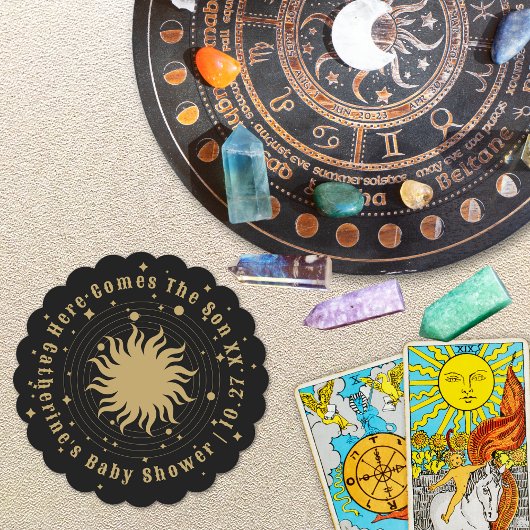 Dessous-de-verre En Papier Voici Le Fils | Baby shower céleste