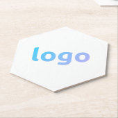 Dessous-de-verre En Papier Votre logo Dessous de verre Hexagon papier promoti (Incliné)