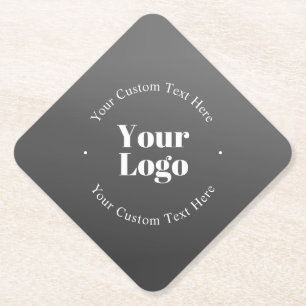 Dessous-de-verre En Papier Votre logo ou design d'entreprise & texte modifiab