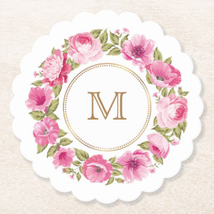 Dessous-de-verre En Papier Votre Monogramme dans un dessous de verre papier à