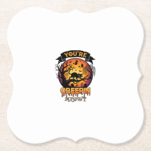 Dessous-de-verre En Papier Vous Me Faites Craindre Halloween Chat Noir Pleine