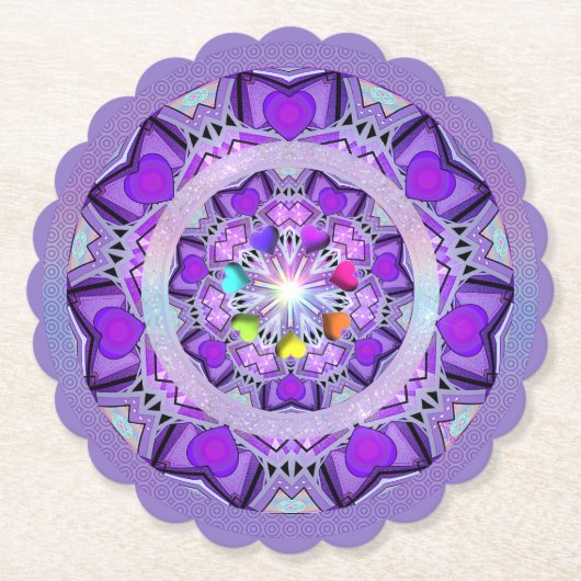 Dessous-de-verre En Papier W2 pourpre (Devant)