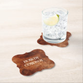 Dessous-de-verre En Papier Western Brown Howdy Cowboy Brown (En situation)