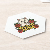 Dessous-de-verre En Papier Westie Mom (Incliné)