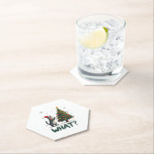 Dessous-de-verre En Papier What Funny Cat Pushing Christmas Tree Over Cat Xma (En situation)