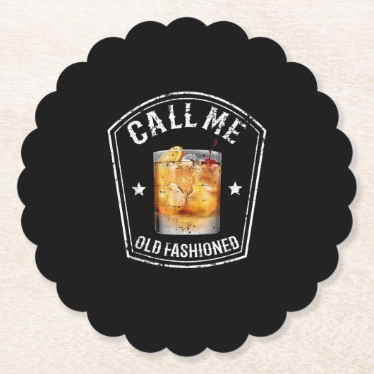 Dessous-de-verre En Papier Whiskey Calls Me Old Fashioned (Devant)