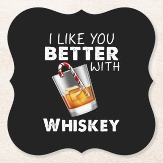 Dessous-de-verre En Papier Whiskey Lover | Je T'Aime Mieux Avec Whiskey