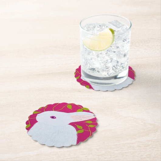 Dessous-de-verre En Papier white rabbit (En situation)