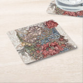 Dessous-de-verre en papier: WILLIAM MORRIS : TULIP (Incliné)