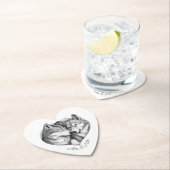 Dessous-de-verre En Papier Wolf Couple (En situation)