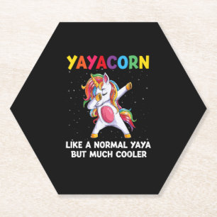 Dessous-de-verre En Papier Yaya Corn Yaya Unicorn Anniversaire Famille Corres