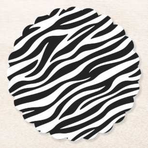 Dessous-de-verre En Papier Zebra Stripes Motif sans couture Poster de animal-
