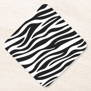 Dessous-de-verre En Papier Zebra Stripes Motif sans couture Poster de animal-