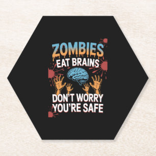 Dessous-de-verre En Papier Zombie d'Halloween