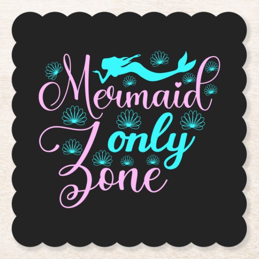 Dessous-de-verre En Papier Zone Mermaid uniquement (Devant)