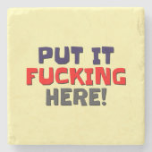 Dessous-de-verre en pierre. (Devant)