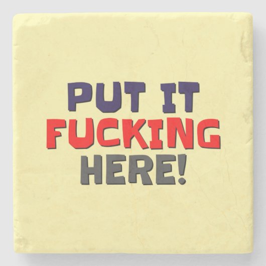 Dessous-de-verre en pierre. (Devant)