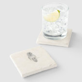 Dessous-de-verre en pierre. (Côté)