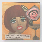 Dessous-de-verre en pierre. (Devant)