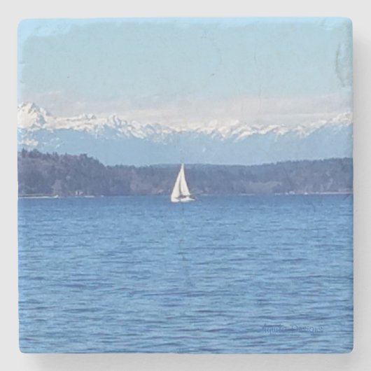 dessous-de-verre en pierre. (Devant)