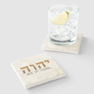 Dessous-de-verre En Pierre י ה ו ה Yehweh Jehovah Dieu Tetragrammaton