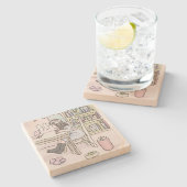 DESSOUS-DE-VERRE EN PIERRE さいくさじ 机に向かう (Côté)