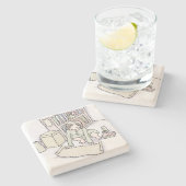 DESSOUS-DE-VERRE EN PIERRE さいくにじ (Côté)