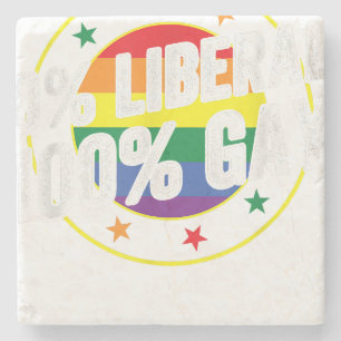 Dessous-de-verre En Pierre 0 Libéral 100 Gay LGBT Design pour les conservateu