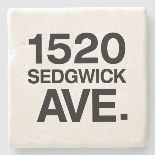 DESSOUS-DE-VERRE EN PIERRE 1520 SEDGWICK AVE. (Devant)