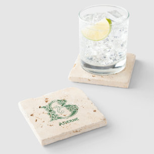 Dessous-de-verre En Pierre 16e Century Celtic Knot Decorative Capital B