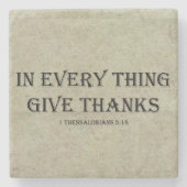 Dessous-de-verre En Pierre 1 Thessaloniciens 5:18 (Devant)