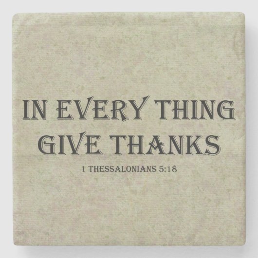 Dessous-de-verre En Pierre 1 Thessaloniciens 5:18 (Devant)