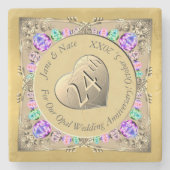 Dessous-de-verre En Pierre 24e anniversaire d'Opal (Devant)